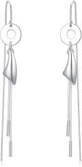 wholesale 925 Sterling Silver Nickel Lead Cadmium Free Threader Drop Earrings with Wind Chimes Design, Lightweight 3.56g, Gift Box-0-0