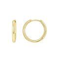 wholesale 14K Gold Round Hoop Earrings for Women - Shiny Polished Lightweight 12-50mm-0-0