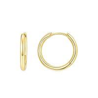 wholesale 14K Gold Round Hoop Earrings for Women - Shiny Polished Lightweight 12-50mm-style 4