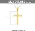 wholesale 14K Gold Diamond Dainty Cross Pendant Necklace for Women-0-5