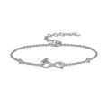 wholesale 925 Sterling Silver Infinity Butterfly Opal Heart Chain Bracelet For Women-0-0