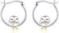 wholesale S925 Sterling Silver Hypoallergenic Penguin Hoop Earrings - Cute Gift for Women-0-0