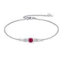 wholesale 925 Sterling Silver Celtic Knot Bracelet w Mustard Seed Moonstone Birthstone-B-7-July