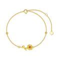 TOUPOP 14K Gold Sunflower Anklets For Women, Daisy Anklet Bracelets, You Are My Sunshine Jewelry Gifts-0-0