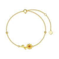 TOUPOP 14K Gold Sunflower Anklets For Women, Daisy Anklet Bracelets, You Are My Sunshine Jewelry Gifts-undefined