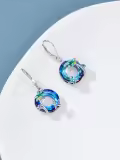 TOUPOP Sterling Silver Turtle Jellyfish Dolphin Starfish Whale Dangle Drop Earrings Ocean Jewelry-0-1