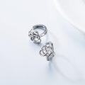 wholesale 925 Sterling Silver Celtic Knot Huggie Hoops - Triangular Design Studs for Women's Fashion  Set-0-5