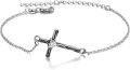 wholesale 925 Sterling Silver Cross Pendant Chain Link Bracelets  for Girls and Women-0-0