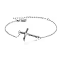wholesale 925 Sterling Silver Cross Pendant Chain Link Bracelet Wholesale  for Girls and Women-0-0