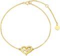 wholesale 14K Gold Mom Heart Charm Bracelet for Women & Grandmas-0-0