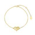 wholesale 14k Mom Heart Charm Bracelet With Adjustable Chain And Tag-0-0