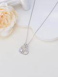 wholesale 925 Sterling Silver Heart & Cross Necklace with Cubic Zirconia and Engraved I am a child of God - Baptism/First Communion Gifts for Girls-0-2