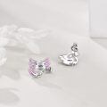 wholesale 925 Sterling Silver Pink Axolotl Stud Earrings - Kawaii  for Girls and Women-0-2