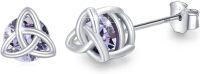 wholesale 925 Sterling Silver Celtic Birthstone Stud Earrings Celtic Knot Jewelry Gifts-F-June