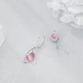 wholesale Sterling Silver Moonstone Larimar Moss Agate Pink Opal Drop Leverback Earrings-0-4