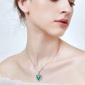 wholesale Sterling Silver Austrian Crystal Caduceus Angel Wing Heart Nurse Necklace-0-16