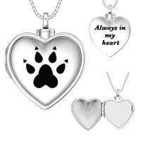 TOUPOP Sterling Silver Stone Custom Pet Urn Locket Necklace For Ashes-undefined