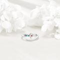 wholesale 925 Sterling Silver Rainbow Cross Open Ring With Engraving All Thing Are Possible-0-2