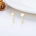 wholesale 14K Gold Diamond Heart Infinity Love Cross Triangle Lightening Daisy Huggie Hoop Earrings for Women-0-2