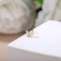 wholesale 14K Gold Moissanite L Shaped Nose Studs 20g Hypoallergenic Piercing Jewelry for Women Men-0-1