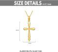 wholesale 14K Gold Religious Cross Pearl Beaded Chain Pendant Necklace for Women - 18 Inches-0-7