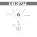 TOUPOP Sterling Silver Crystal Layered Nautical Compass Necklace Gift-0-3