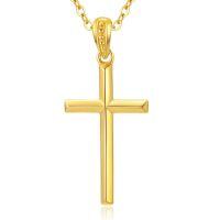 wholesale 14k Gold Cross Pendant Necklace-3D Cross