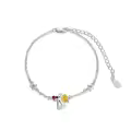 wholesale 925 Sterling Silver Metal Guardian Angel Birthstone Charm Bracelet Wholesale Gift for Women Girls-0-0