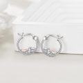 wholesale 925 Sterling Silver Dinosaur Hypoallergenic Hoop Earrings for Kids and Girls-0-4