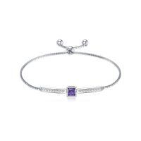 TOUPOP Sterling Silver Alexandrite Tennis Bracelet-undefined