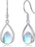 wholesale Mothers Day Gifts For Mom Earrings For Women Sterling Silver Teardrop Drop Dangle Earrings Leverback Earrings Moonstone Jewelry Gifts For Teen Girls（teardrop) -0-0