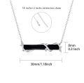 wholesale 925 Sterling Silver Leaf Vine Black Onyx Bar Pendant Necklace For Women-0-2