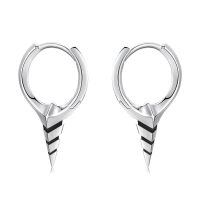 wholesale 925 Sterling Silver Spiked Cufflink Rings Wholesale Black-F-Silver-1