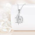 wholesale 925 Sterling Silver Dolphin Heart Pendant Necklace Sea Life s for Women Girls-0-1