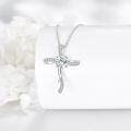 wholesale 18K Gold Plated S925 Sterling Silver Moissanite & Zircon Cross Pendant Necklace-0-2