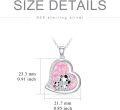 wholesale Sterling Silver Stone Cute Animal Pendant Necklace for Couples Sister Daughter Mother Birthday Gift-0-46