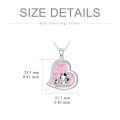 wholesale 925 Sterling Silver Mom Heart Shape Animal Pendant Necklaces for Women Girls Family Love Gift-0-46