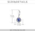 wholesale Sterling Silver Gemstone Leverback Dangle Drop Filigree Earrings for Women-0-22