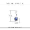 wholesale 925 Sterling Silver Earrings Wholesale With Blue Gemstone Drop-0-22