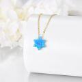 wholesale 14K Gold Blue Opal Evil Eye Hamsa Butterfly Heart Pendant Necklace-0-3