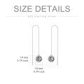 wholesale 925 Sterling Silver Sports Long Chain Dangle Drop Earring with Volleyball Design Gift for Women-0-4