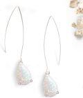 wholesale 925 Sterling Silver Teardrop White and Pink Opal Drop Earrings-0-4