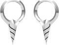 wholesale 925 Sterling Silver Spiked Sword Cross Huggie Hoops Punk Style Earings 925-0-0