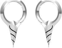 wholesale 925 Sterling Silver Spiked Sword Cross Huggie Hoops Punk Style Earings 925-G-Silver-2