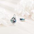 wholesale 925 Sterling Silver Tulip Flower Abalone Shell Leverback Earrings s for Women Girls-0-3