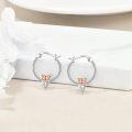 wholesale 925 Sterling Silver Pig Heart CZ Studs Hoop Earrings for Women Girls 925 Sterling-0-2