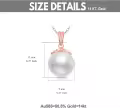 wholesale 18K Rose Gold Freshwater Pearl Pendant Necklaces Wholesale for Women - 9mm White Round Stone Chain Set-0-5