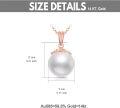 wholesale 14K Gold Chain with White Round Pearl Pendant Necklace for Women - 18 Length-0-11