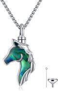 wholesale 925 Sterling Silver Horse Head Memorial Keepsake Ashes Holder Jewelry for Women and Men -0-0