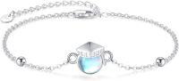 wholesale 925 Sterling Silver Moonstone Graduation Cap Charm Bracelet Gift for Women-bracelet 01